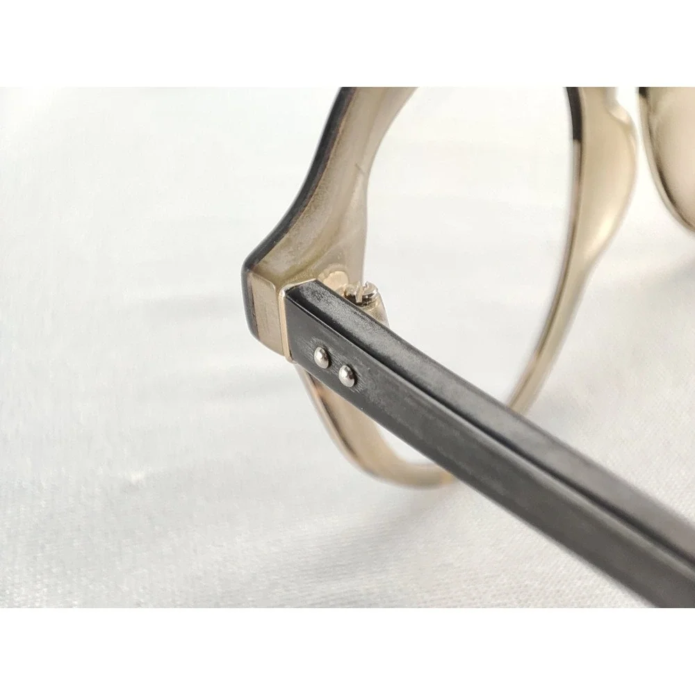 Linda Farrow Luxe Round Optical Eyeglass Frames 48-20-145 Gray Tortoise Acetate